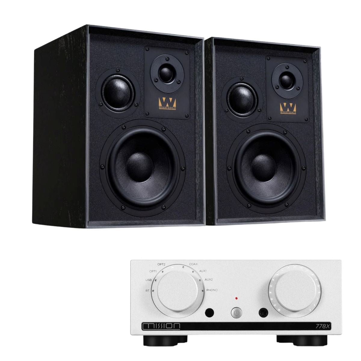 Mission 778X Integrated Amplifier + Wharfedale Super Denton Bookshelf Speakers - K&B Audio