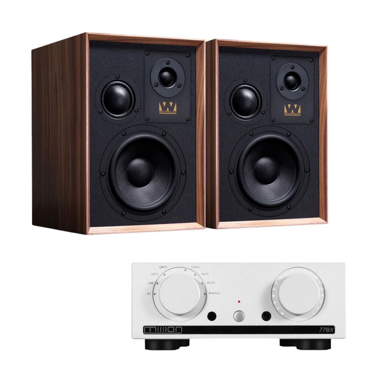 Mission 778X Integrated Amplifier + Wharfedale Super Denton Bookshelf Speakers - K&B Audio