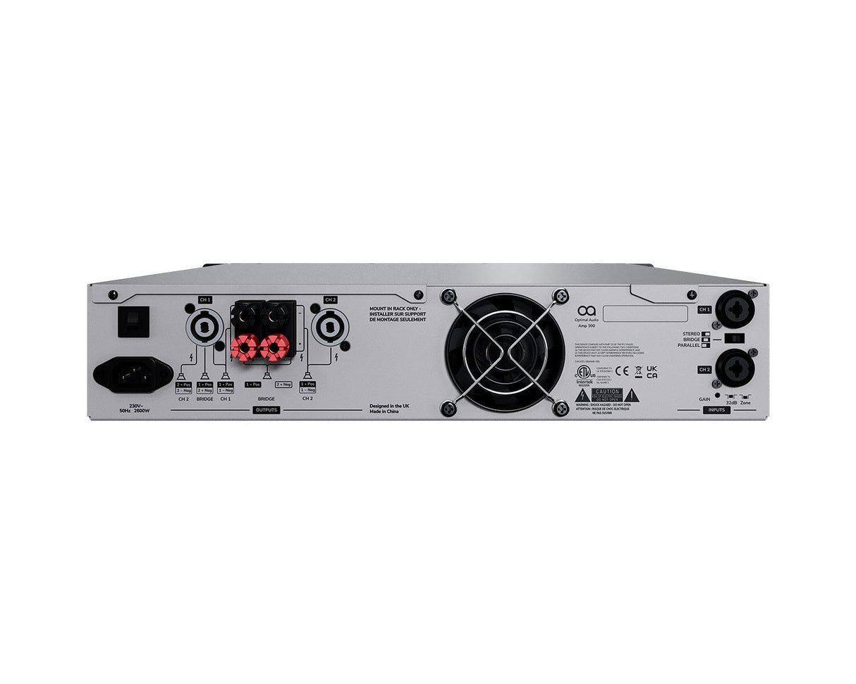 Optimal Audio Amp 300 2 x 1350W Performance Power Amplifier - K&B Audio