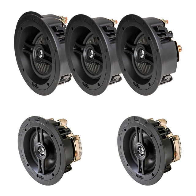 OSD Audio 3 x R63A + 2 x R63 5.0 Surround Sound Speaker Bundle - K&B Audio