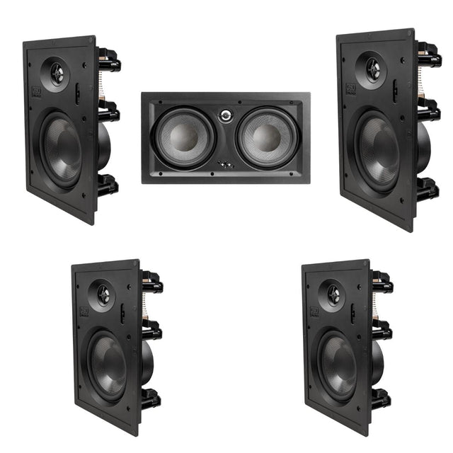 OSD Audio 4 x T63 + 1 x T63LCR 5.0 Surround Sound Speaker Bundle - K&B Audio