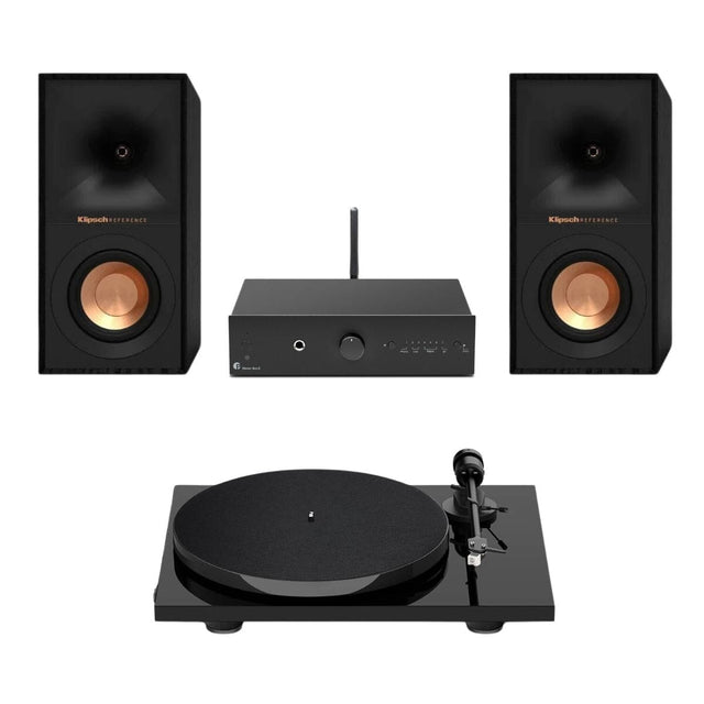 Pro-Ject Stereo Box E + Pro-Ject E1 Turntable + Klipsch R-40M Bookshelf Speakers - K&B Audio