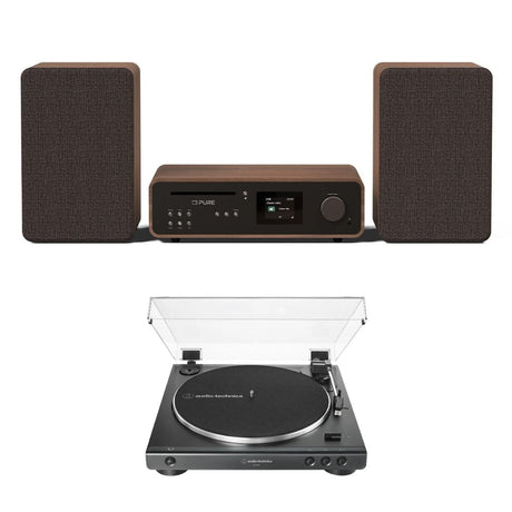 Pure Classic Stereo System with CD / Radio / Bluetooth + Audio-Technica LP60X Turntable - K&B Audio