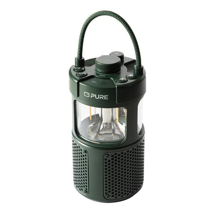 Pure Woodland Glow Waterproof Outdoor Speaker with LED Lamp - K&B Audio