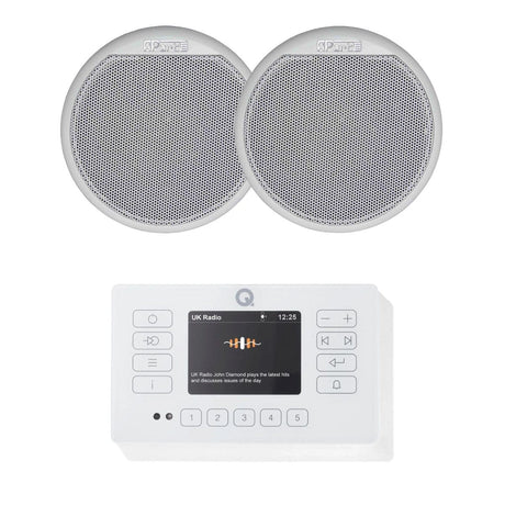 Q Acoustics E120 5" Sauna / Steam Room Ceiling Speaker System inc. FM, DAB Radio & Bluetooth - K&B Audio