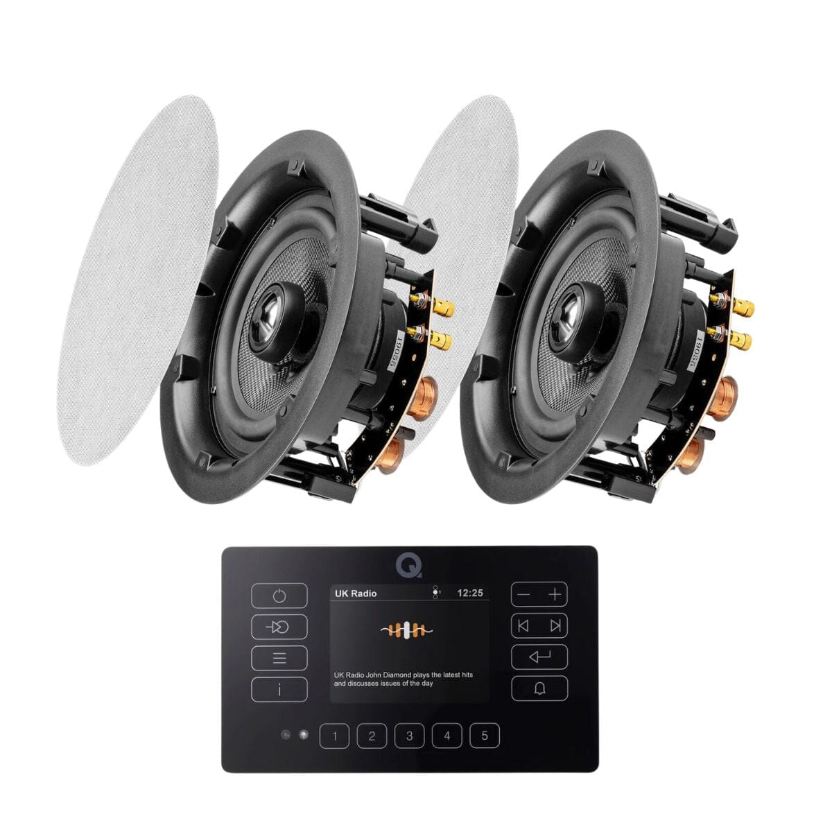 Q Acoustics E120 + OSD Audio ACE640 6.5" Ceiling Speakers - K&B Audio