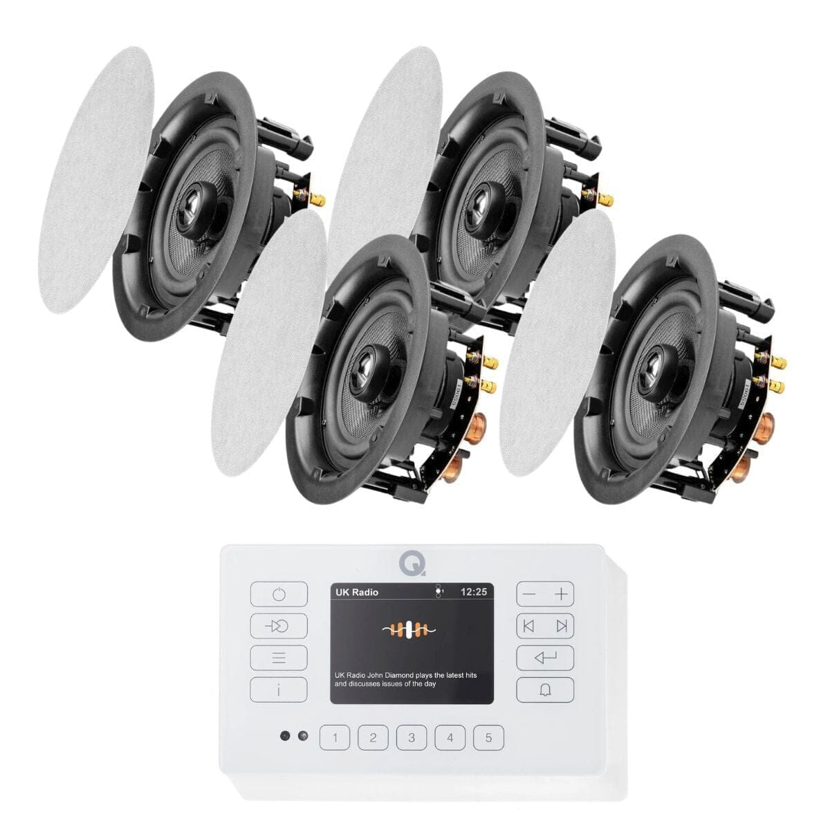 Q Acoustics E120 + OSD Audio ACE640 6.5" Ceiling Speakers - K&B Audio