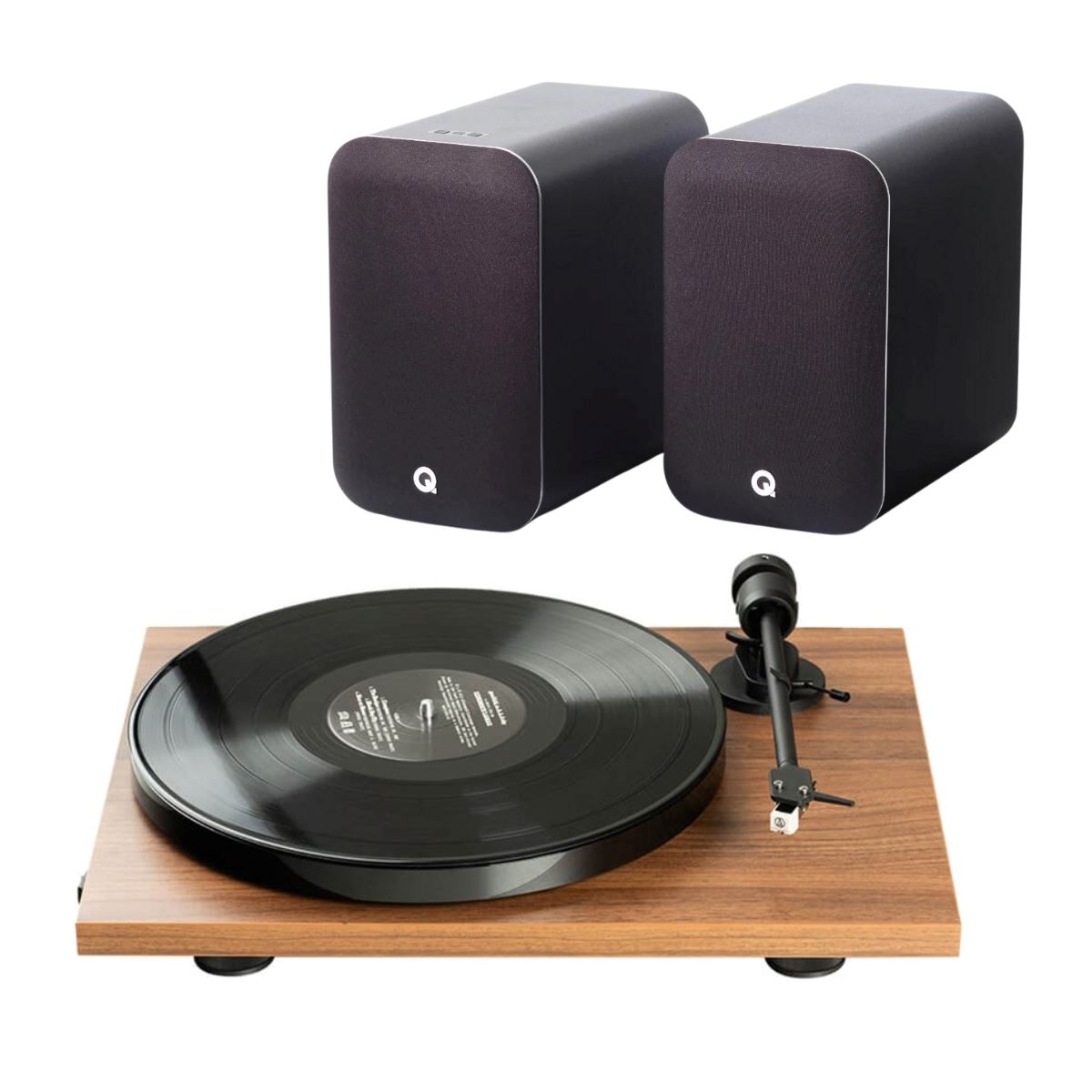 Pro-Ject E1 Phono Turntable + Q Acoustics M20 Active Bluetooth Speakers - K&B Audio