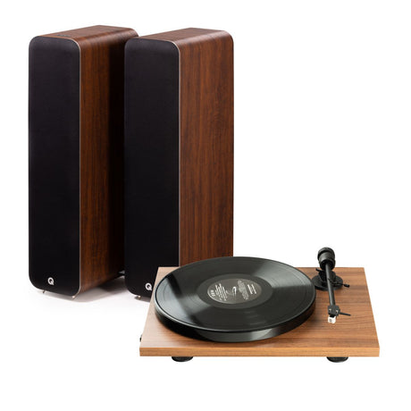 Q Acoustics M40 Active Floorstanding Speakers + Pro-Ject E1 Phono Turntable - K&B Audio