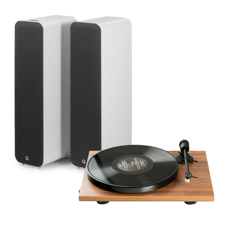 Q Acoustics M40 Active Floorstanding Speakers + Pro-Ject E1 Phono Turntable - K&B Audio