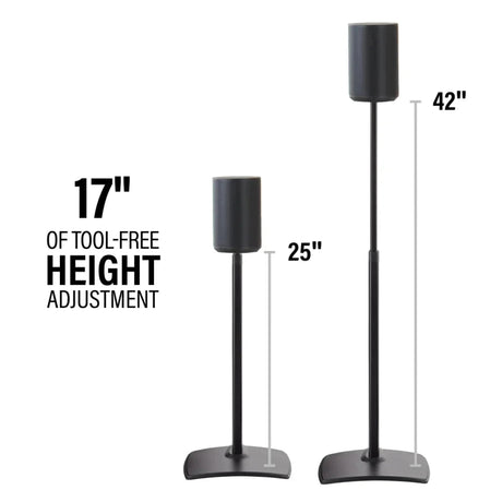 Sanus Height Adjustable Speaker Stand for Sonos Era 100™ - Single - K&B Audio