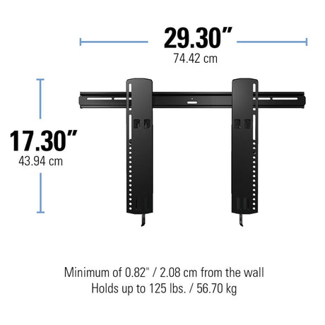 SANUS VLT16-B2 Ultra Slim Low Profile TV Mount for 40"-85" TVs - K&B Audio