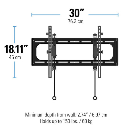 SANUS VLT6 Extendable Tilting TV Wall Mount for 46"-90" TVs - K&B Audio