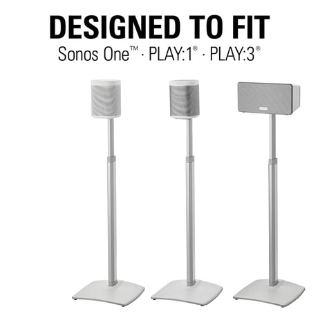 SANUS WSS21 Wireless Speaker Stand designed for Sonos One, Sonos One SL, Play:1 and Play:3 - Single - K&B Audio