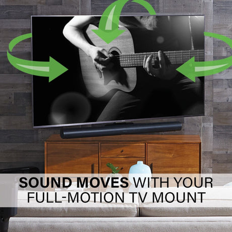 SANUS WSSATM1-B2 Extendable Soundbar TV Mount Designed for Sonos Arc Sound Bar - K&B Audio