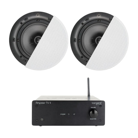 Tangent Ampster TV II 6.5" Bluetooth Ceiling Speaker System with HDMI In Ceiling Speaker Systems Tangent One Pair High-Definition 