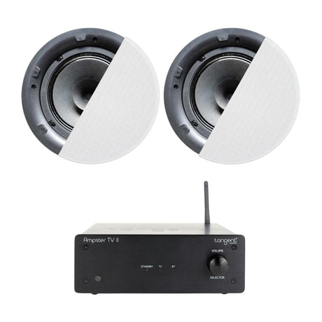 Tangent Ampster TV II 6.5" Bluetooth Ceiling Speaker System with HDMI In Ceiling Speaker Systems Tangent One Pair Standard 