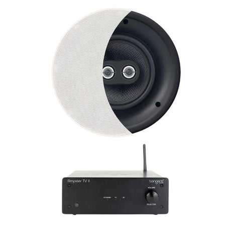 Tangent Ampster TV II + OSD Audio ACE640TT 6.5" Stereo Ceiling Speaker - K&B Audio