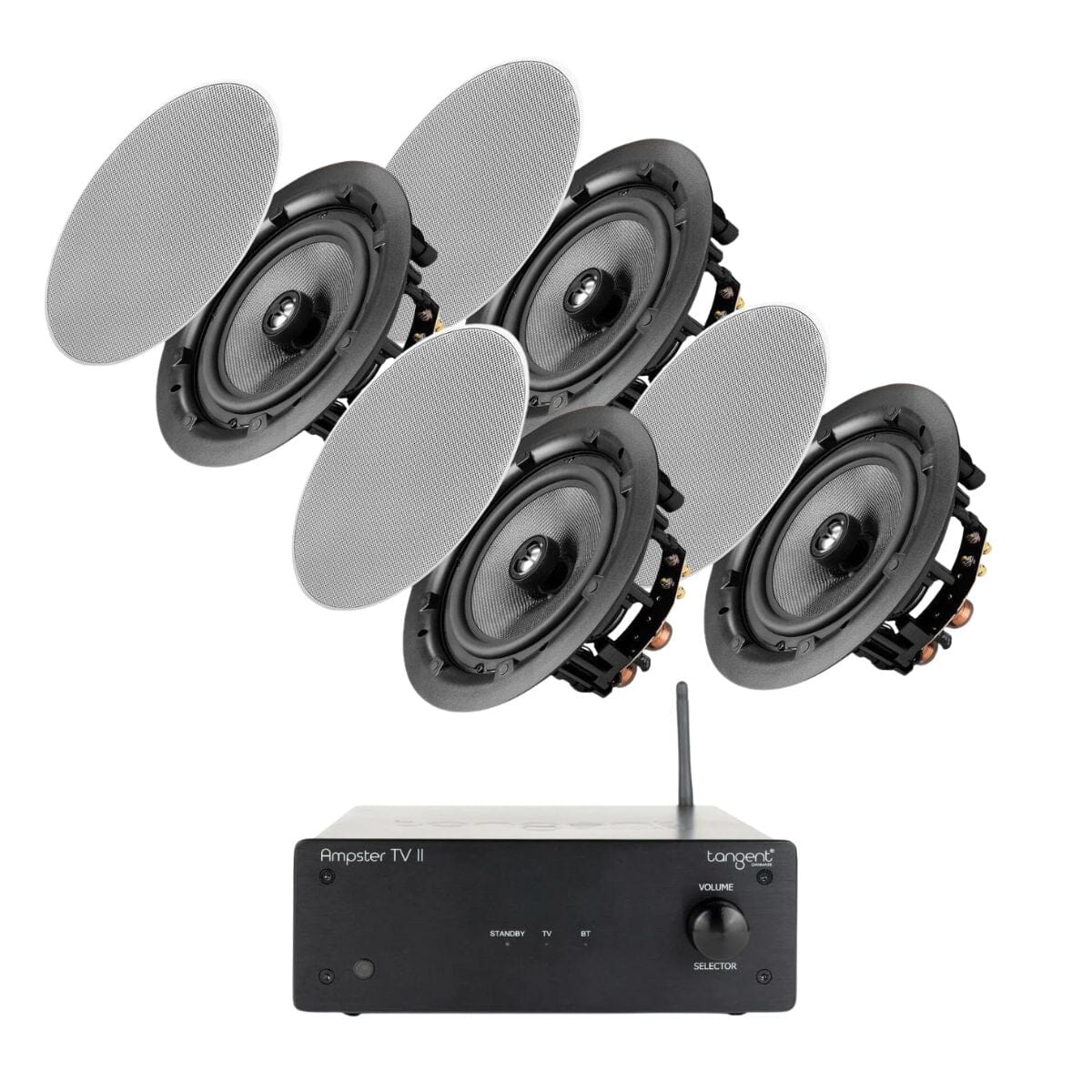 Tangent Ampster TV II + OSD Audio ACE840 8" Ceiling Speakers - K&B Audio