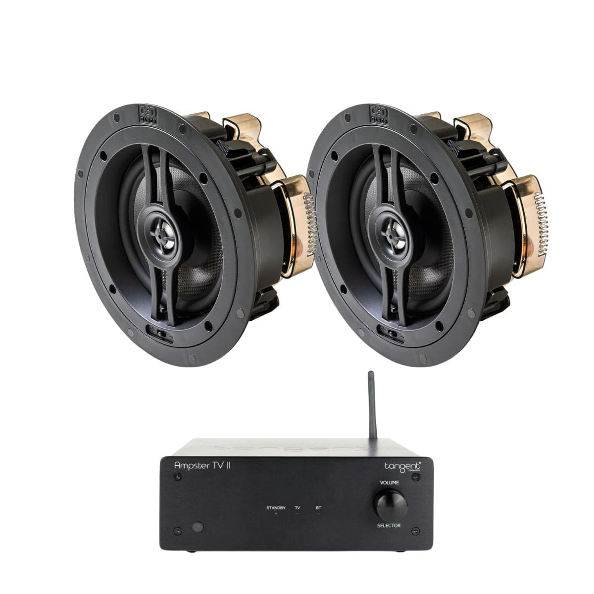 Tangent Ampster TV II + OSD Audio R63 6.5" Ceiling Speakers - K&B Audio