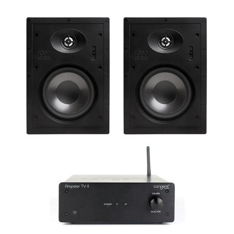 Tangent Ampster TV II + OSD Audio T63 In Wall Speakers (Pair) - K&B Audio
