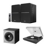 Victrola Automatic Turntable + Edifier R1280DBs Active Bluetooth Speakers - K&B Audio