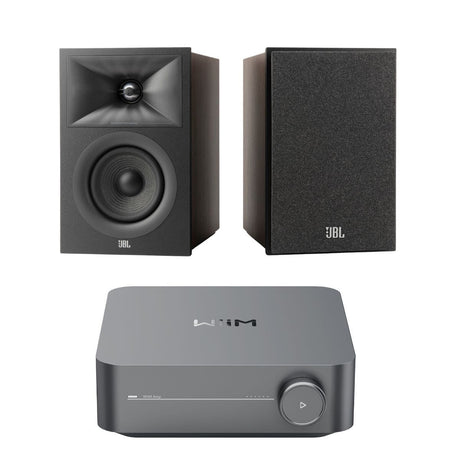 WiiM AMP + JBL Stage 240B 4.5" Bookshelf Speakers - K&B Audio