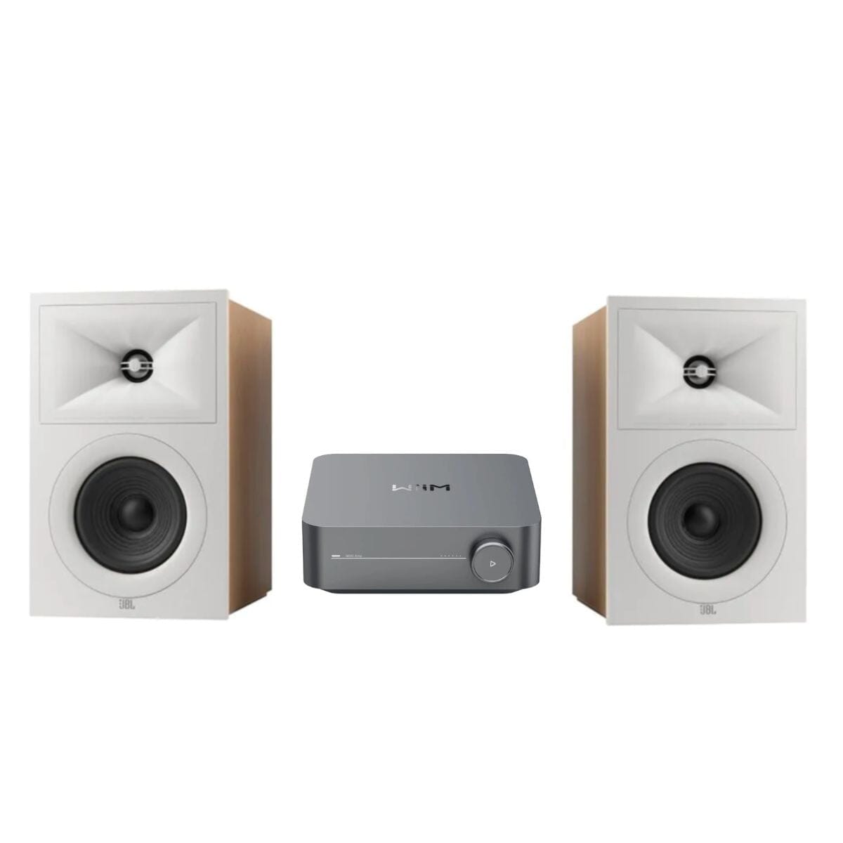 WiiM AMP + JBL Stage 240B 4.5" Bookshelf Speakers - K&B Audio