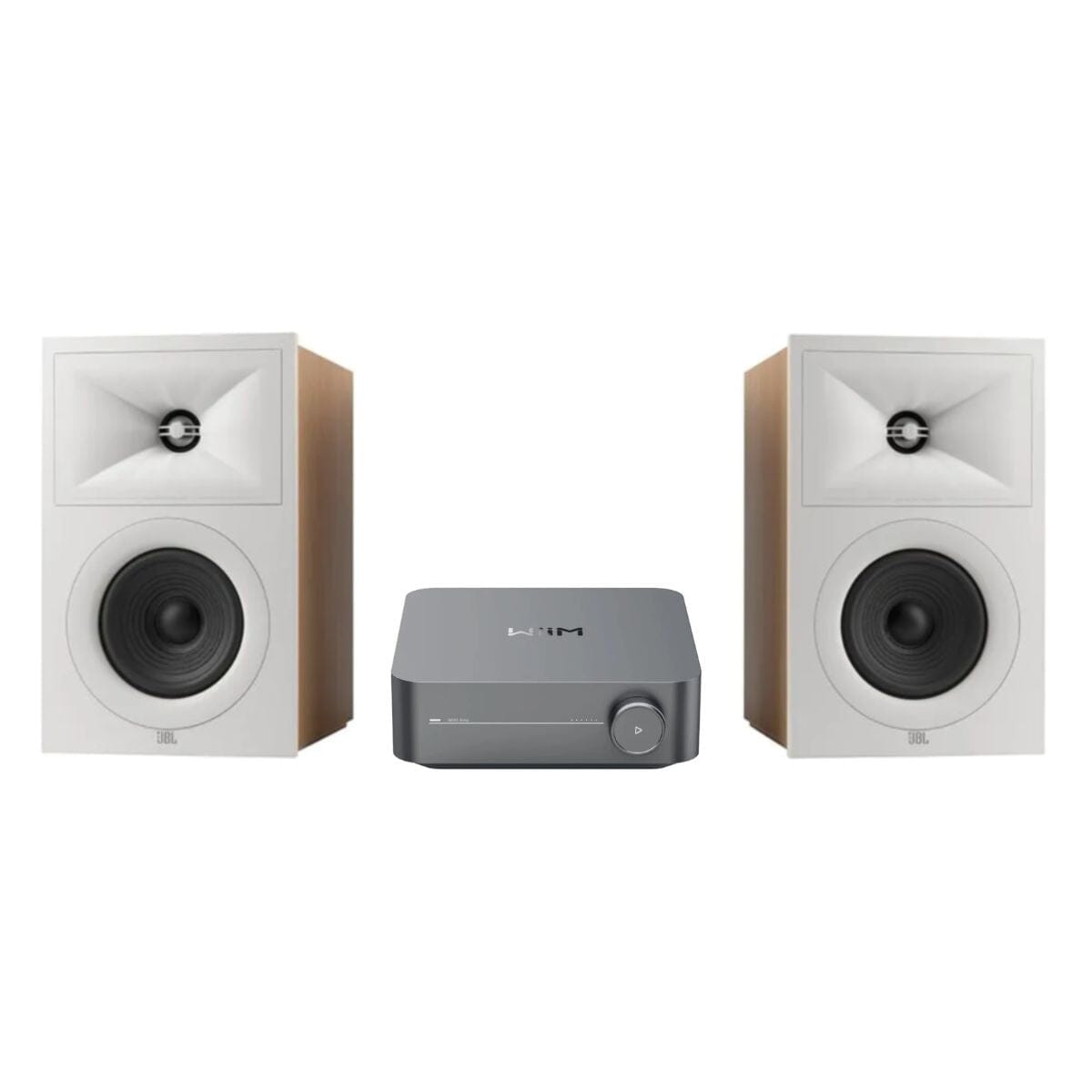 WiiM AMP + JBL Stage 250B 5.25" Bookshelf Speakers - K&B Audio