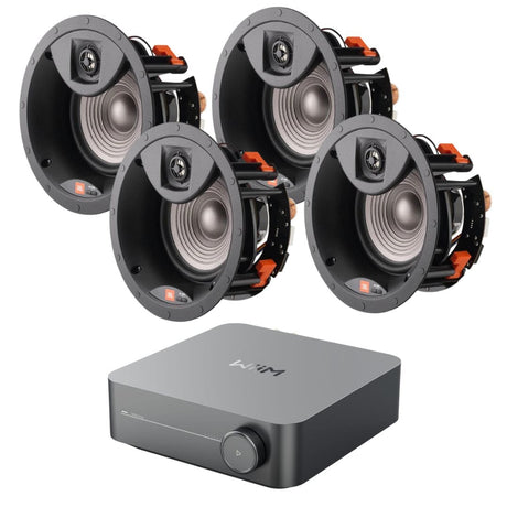 WiiM AMP + JBL Studio 2 8IC 8" Ceiling Speakers - K&B Audio