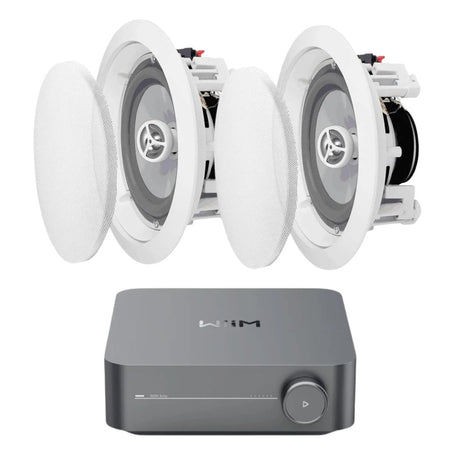 WIIM-AMP + OSD Audio ICE600WRS 6.5" Water Resistant Ceiling Speakers - K&B Audio