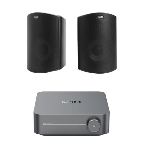 WiiM AMP + Polk Audio Atrium 6 5.25" Outdoor Speakers - K&B Audio