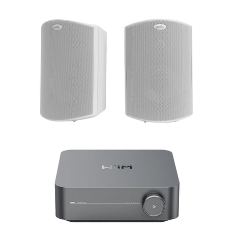 WiiM AMP + Polk Audio Atrium 6 5.25" Outdoor Speakers - K&B Audio