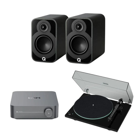 WiiM AMP + Pro-Ject T1 Phono SB + Q Acoustics 5000 Series Bookshelf Speakers - K&B Audio