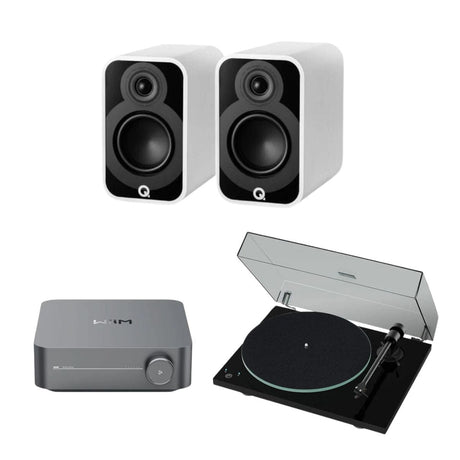 WiiM AMP + Pro-Ject T1 Phono SB + Q Acoustics 5000 Series Bookshelf Speakers - K&B Audio