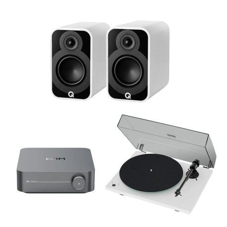 WiiM AMP + Pro-Ject T1 Phono SB + Q Acoustics 5000 Series Bookshelf Speakers - K&B Audio