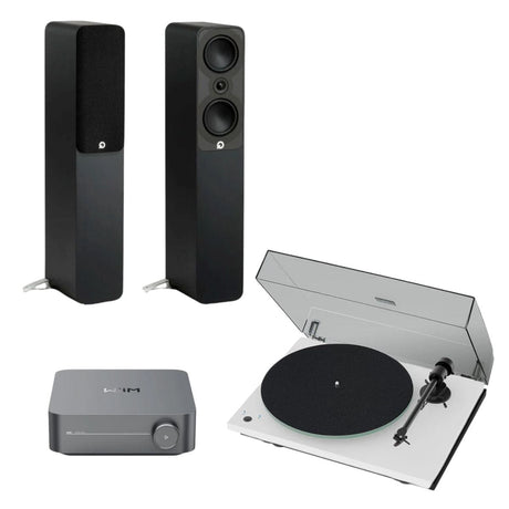 WiiM AMP + Pro-Ject T1 Phono SB + Q Acoustics 5000 Series Floorstanding Speakers - K&B Audio