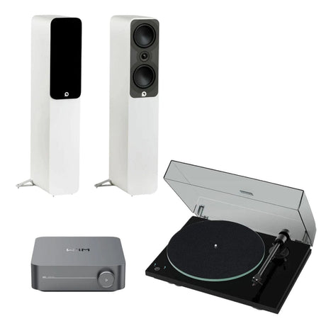 WiiM AMP + Pro-Ject T1 Phono SB + Q Acoustics 5000 Series Floorstanding Speakers - K&B Audio