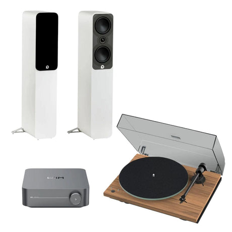 WiiM AMP + Pro-Ject T1 Phono SB + Q Acoustics 5000 Series Floorstanding Speakers - K&B Audio