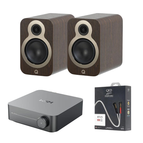 WiiM AMP + Q Acoustics 3020c Bookshelf Speakers - K&B Audio