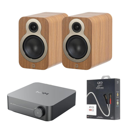 WiiM AMP + Q Acoustics 3020c Bookshelf Speakers - K&B Audio