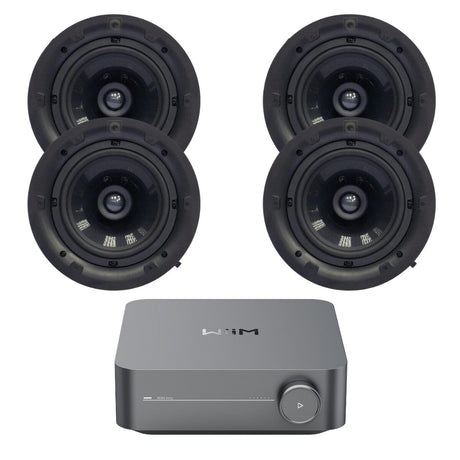 WiiM AMP + Q Acoustics QI65CP 6.5" High Performance Ceiling Speakers - K&B Audio