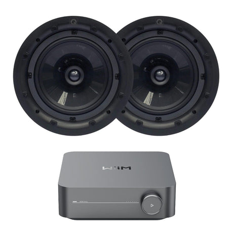 WiiM AMP + Q Acoustics QI80CP 8" High Performance Ceiling Speakers - K&B Audio
