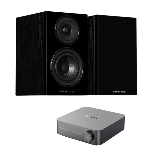 WiiM AMP + Wharfedale Diamond 12.2 Bookshelf Speakers - K&B Audio