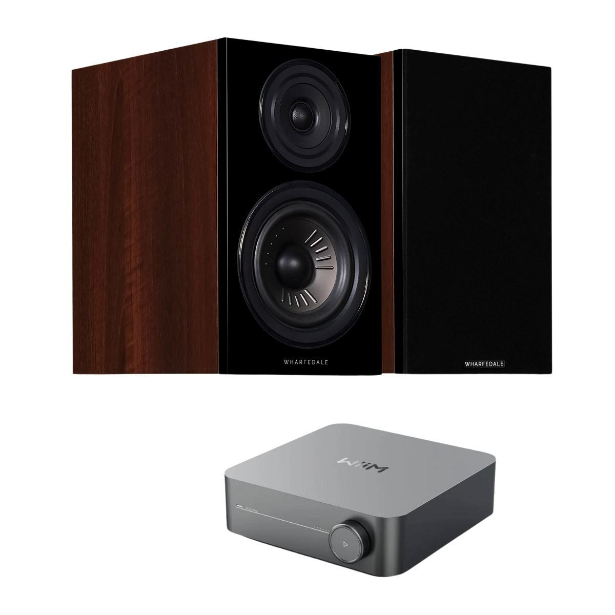 WiiM AMP + Wharfedale Diamond 12.2 Bookshelf Speakers - K&B Audio