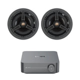 WiiM AMP Wi-Fi & Bluetooth Amplifier + Monitor Audio C165 6.5" Ceiling Speakers (Pair) - K&B Audio