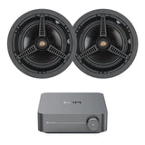 WiiM AMP Wi-Fi & Bluetooth Amplifier + Monitor Audio C180 8" Ceiling Speakers (Pair) - K&B Audio