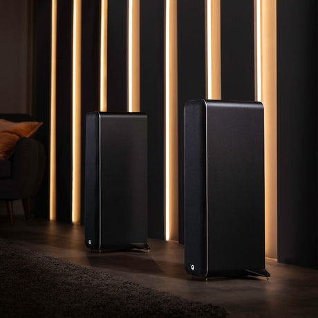 Q Acoustics M40 Active Floorstanding Speakers + WiiM Pro WiFi Music Streamer - K&B Audio