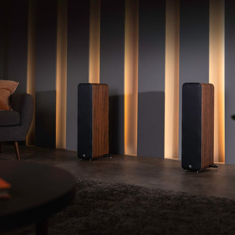 Q Acoustics M40 Active Floorstanding Speakers + WiiM Pro WiFi Music Streamer - K&B Audio