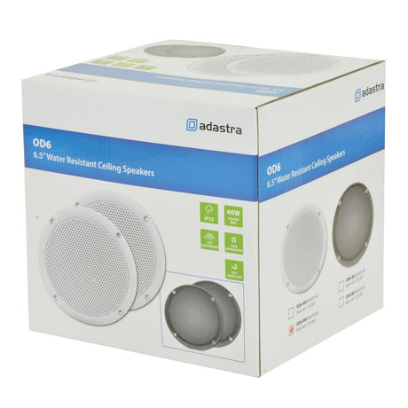 Adastra OD6-W8 OD Series 100W 6.5" Water Resistant In Ceiling Speakers (Pair) - K&B Audio